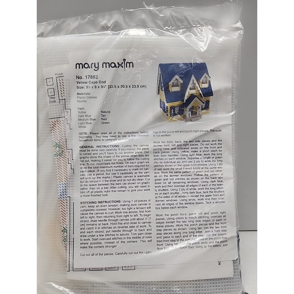 Mary Maxim plastic canvas‎ Stitch Kit sealed Cape Cod 17882
